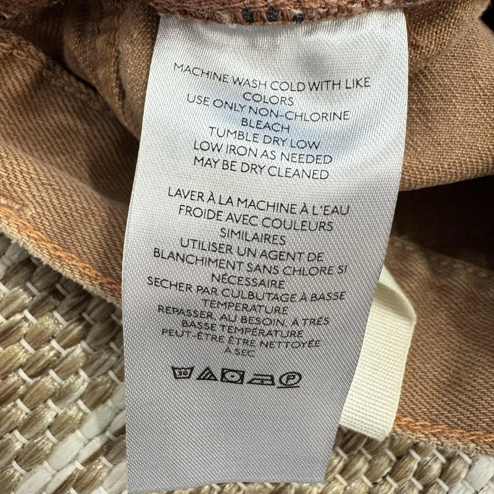 Free People We The Free Ivy Mid Rise Shorts Women's 28 Brown Denim Festival Boho